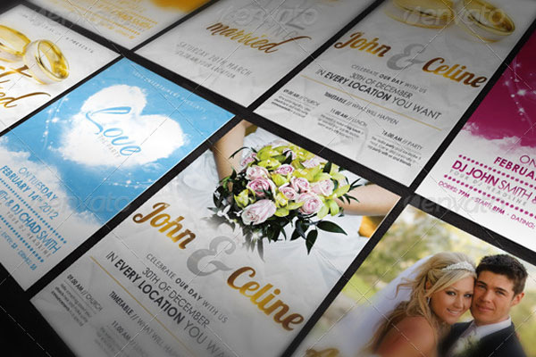 Love And Wedding  Flyer Template